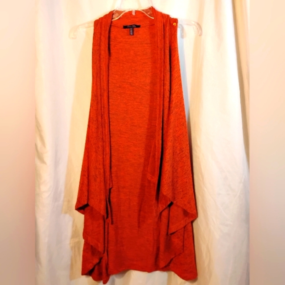Olivia sky rust/orange wear 3 ways cardigan women's Med wrap outerwear worn 1's